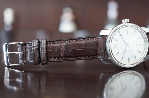 万双クロコダイル腕時計ベルト20mm新品 - レザーベルト